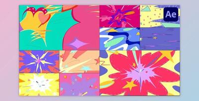 Seamless Multicolor Transitions for After Effects (Videohive 47594590) - AE Project