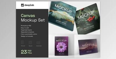 Canvas Mockup Set By Deeplab