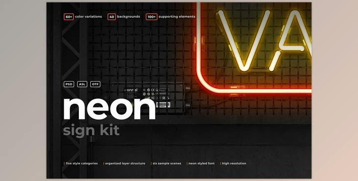 Neon Sign Kit CreativeMarket - 7312858