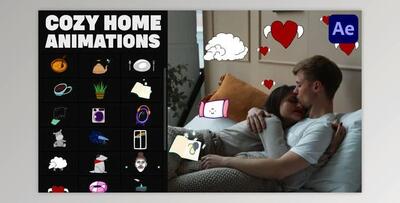 Cozy Home Stickers for After Effects (Videohive 36767785) - AE Project