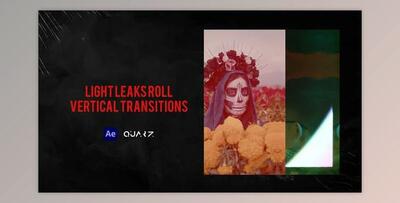 Light Leaks Roll Vertical Transitions (Videohive 50954283) - AE Project