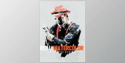 Real Watercolor – Photoshop Action GraphicRiver-30120950 (ABR, ATN, PAT)