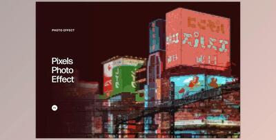 Pixels Photo Effect CreativeMarket - 7035608