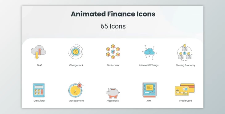 Animated Finance Icon Set (Videohive 33860183) - AE Project