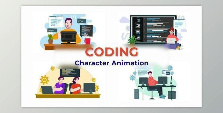Coding Programmer Animation Scene (Videohive 38193423) - AE Project