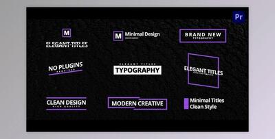 Elegant Titles For Premiere Pro (Videohive 33640558) - PR Project