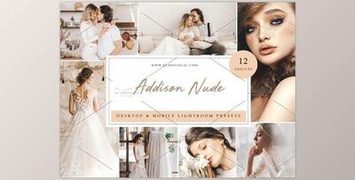 12 x Lightroom Presets, Addison Nude CreativeMarket-5962787 (XMP, DNG, LRTEMPLATE)