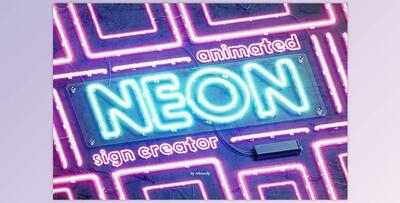 Neon Animated Sign Creator CreativeMarket 5338598