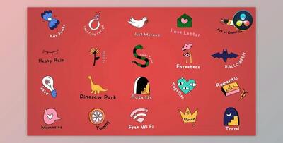 Cartoon Lyric Titles for DaVinci Resolve (Videohive 47628607)