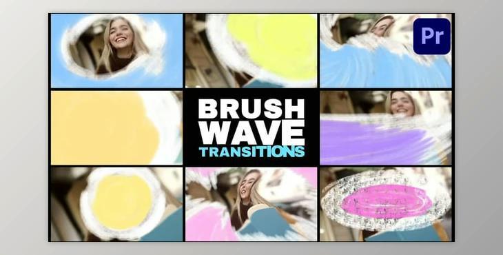 Brush Wave Transitions for Premiere Pro (VideoHive 54134414) - PR Project