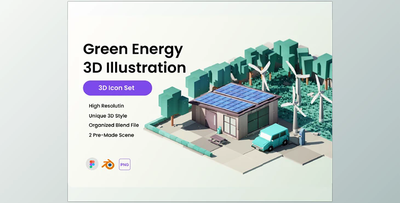 UI8 – Green Energy 3D Illustration
