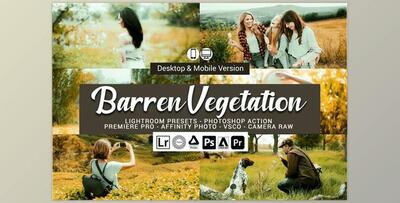 Barren Vegetation Lightroom Presets CreativeMarket-5155767 (XMP, DNG, LRTEMPLATE, PS)