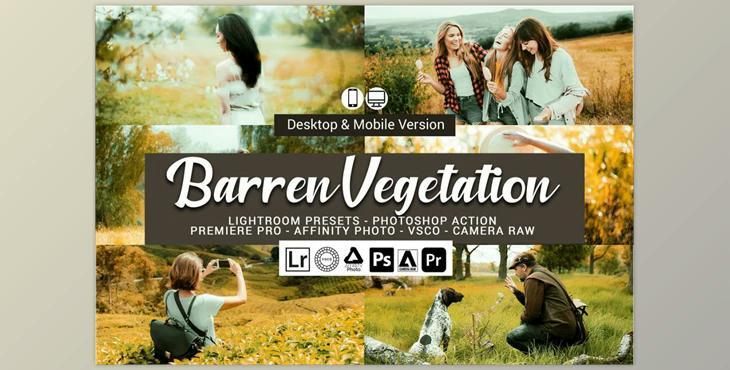 Barren Vegetation Lightroom Presets CreativeMarket-5155767 (XMP, DNG, LRTEMPLATE, PS)