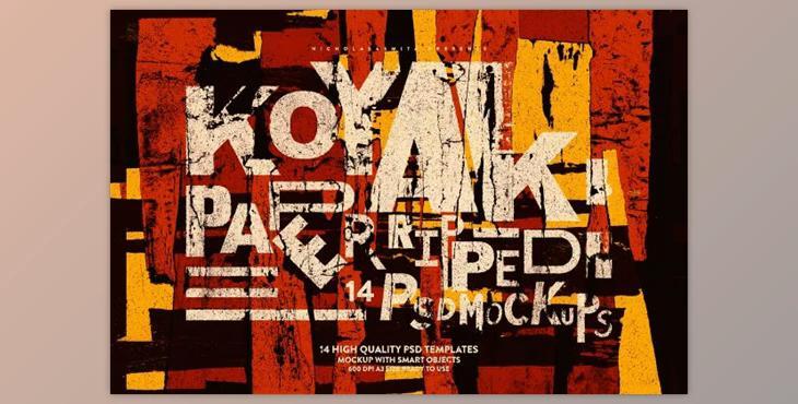 Koyak: 14 PSD Paper Ripped Mockups