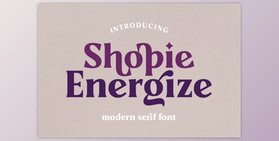 Shopie Energize - Serif Font