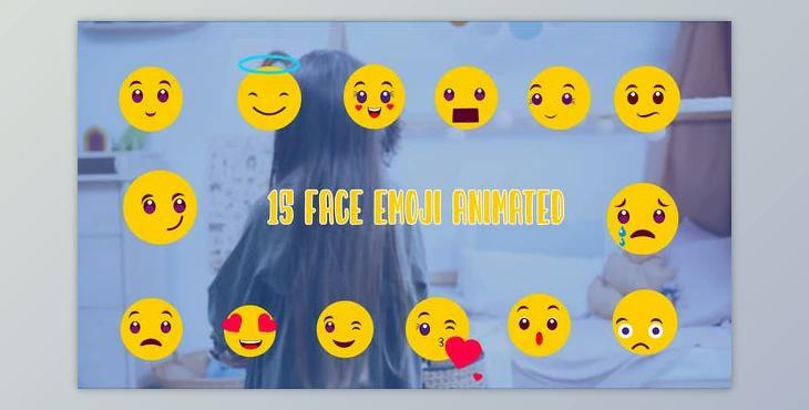 Cute Face Emoji Animated Element (Videohive 47494352) - AE Project