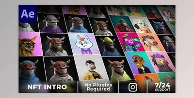 NFT Mosaic Intro for Social Media (Videohive 36932128) - AE Project