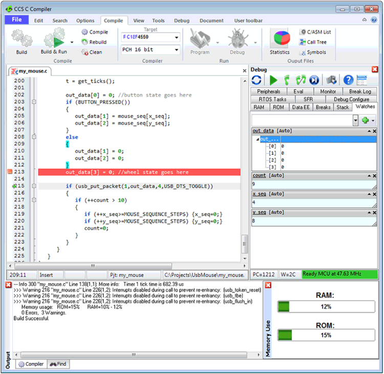 PIC C Compiler (CCS PCWHD) 5.115