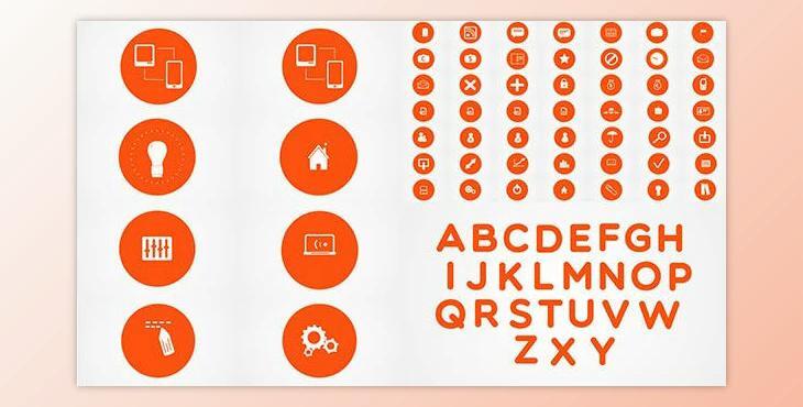 70 Animated IT and Web Icons (Videohive 4261908) - AE Project