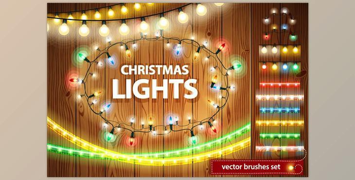 Christmas Lights Decorations Set CreativeMarket-111164 (PNG, JPG, EPS, PSD)