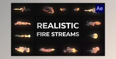 Realistic Fire Streams for After Effects (Videohive 48694815) - AE Project