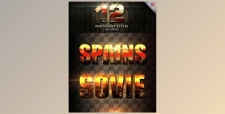 12 Light Photoshop text Effect vol 18 GraphicRiver-28138244