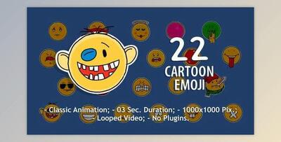 22 Cartoon Emoji (Videohive 23017206) - AE Project