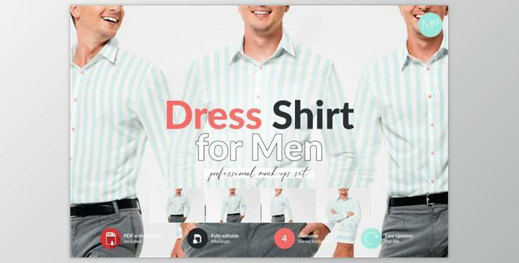 Dress Shirt for Men Mock-ups Set By Mocca2Go