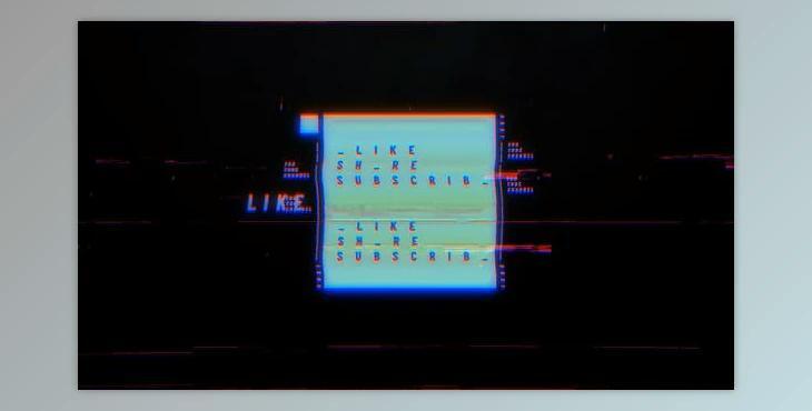 Like Share Subscribe Glitch Intro Opener (Videohive 32796002)
