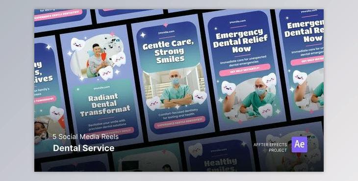 Social Media Reels – Dental Service After Effects Template (Videohive 50070965) - AE Project