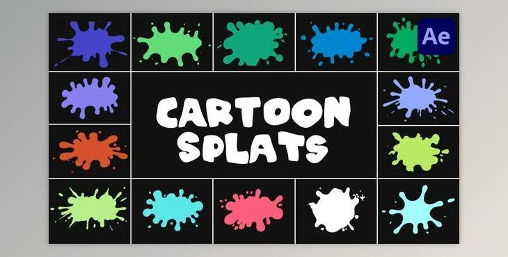 Cartoon Splats for After Effects (Videohive 50940925) - AE Project