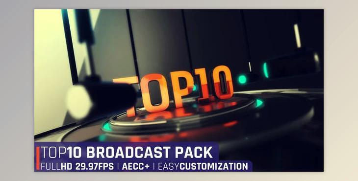Top10 Broadcast Pack (Videohive 33635464) - AE Project