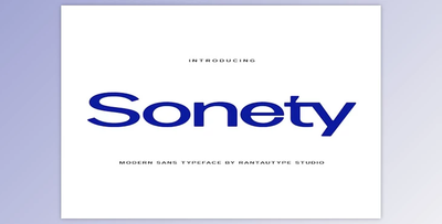 Sonety Modern Wide Sans Typeface