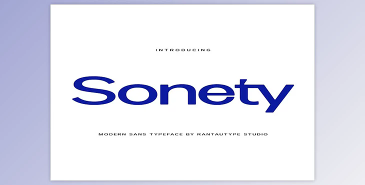 Sonety Modern Wide Sans Typeface