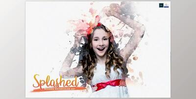 Splashed – Modern Watercolor Art Creative Market - 7090536