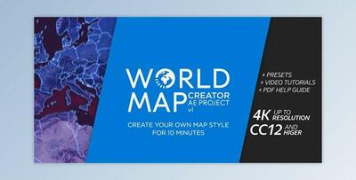 World Map Creator (Videohive 21146904) - AE Project