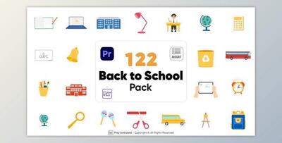 Back to School Elements For Premiere Pro (Videohive 47622619)