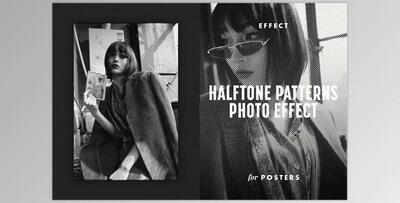 Halftone Patterns Photo Effect for Posters