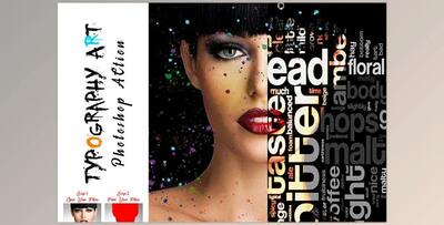 Typography Art Photoshop Action CreativeMarket - 7380108