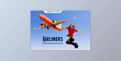 5 Airliners Photo Overlays