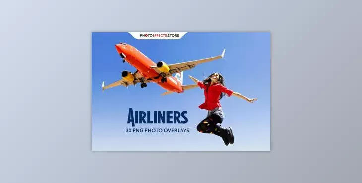 5 Airliners Photo Overlays