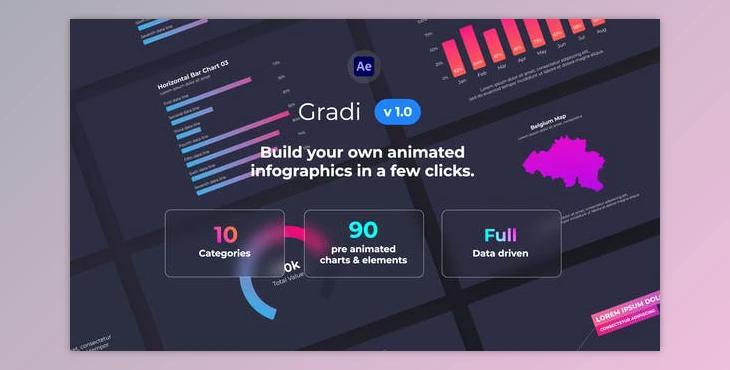 Gradi - Gradient Infographics (Videohive 32098103) - AE Project