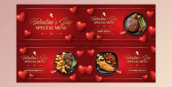 Valentine’s Menu Restaurant Promo B221 (Videohive 35473350) - AE Project