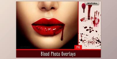 Blood Photo Overlays CreativeMarket - 5326599