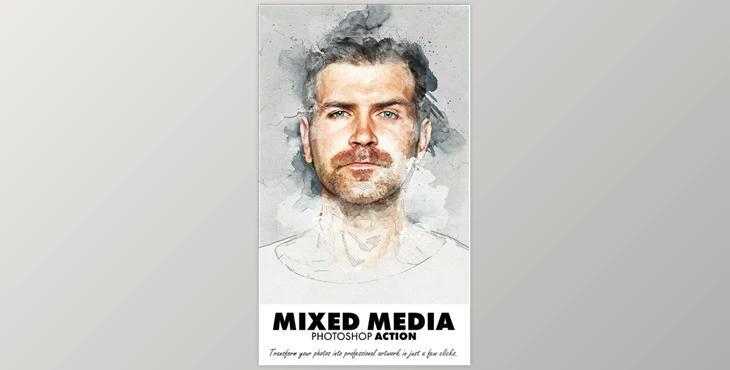 Mixed Media Photoshop Action – GraphicRiver 20449556 (ABR, PAT, ATN)