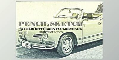 Pencil Sketch With Different Color PS Action by RH Jim (ATN)