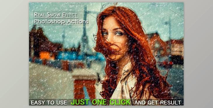Real Snow Effect Photoshop Actions By KoKu Design (TXT, ATN)