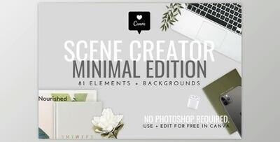 Minimal Tech Mockups + Scene Creator By Girl Boss Stock