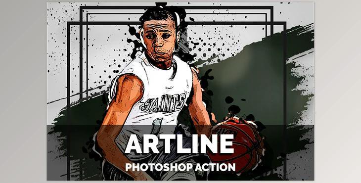 Artline Photoshop Action CreativeMarket-5640054 (JPG, ABR, PAT, ATN)