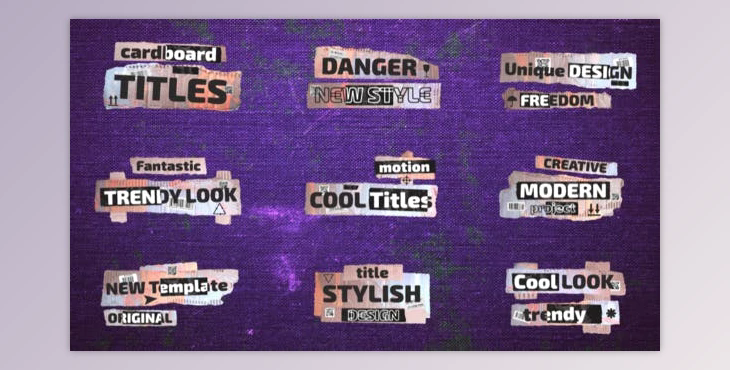 Dynamic Cardboard Titles (Videohive 37245917) - PR Project